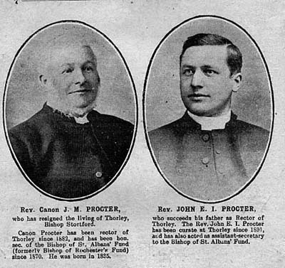 Rectors of St James the Great 1883-1938